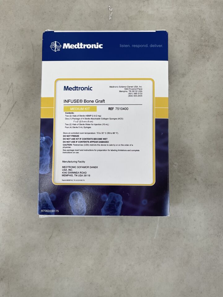 7510400 - MEDTRONIC - Infuse Bone Graft Medium Kit, 5.6cc, (BX/1) - ( Expiry Date: 2025-01-01 )