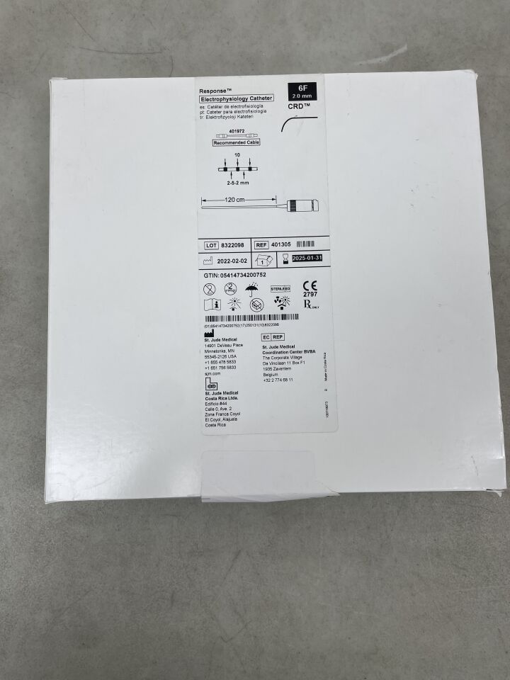 401305 - ST JUDE MEDICAL - Response Electrophysiology Catheter - 2-5-2mm - CRD - 6Fr x 120cm, (BX/1) - ( Expiry Date: 2025-01-31 )