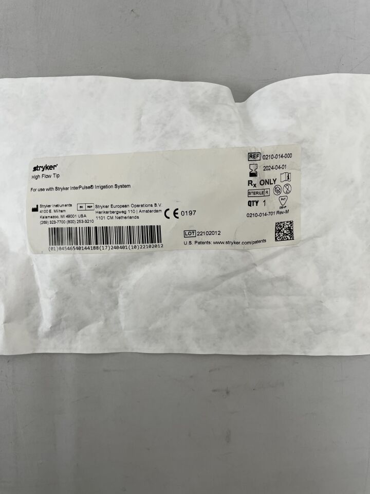 0210-014-000 - STRYKER - High Flow Tip for InterPulse, (EA) - ( Expiry Date: 2024-07-01 )