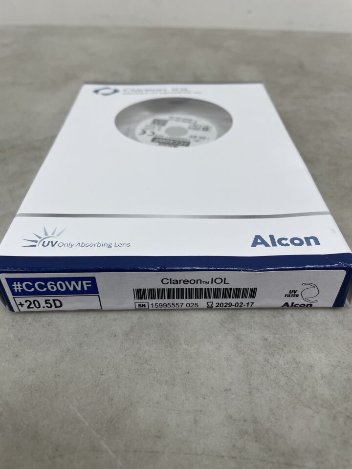 Alcon Clareon IOL #CC60WF 20.5D UV absorbing lens box for ophthalmic surgery
