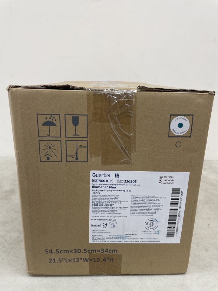 900103S - GUERBET - Illumina Neo Angiographic Syringe with Filling Spike, 150mL, (BX/50) - ( Expiry Date: 2025-10-22 )