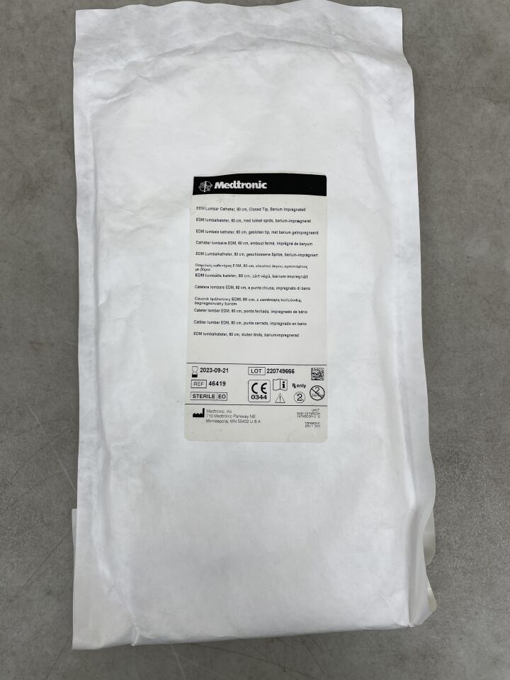 46419 - MEDTRONIC - EDM Lumbar Catheter, Closed Tip, Barium Impregnated, 80cm, (EA) - ( Expiry Date: 2023-09-21 )