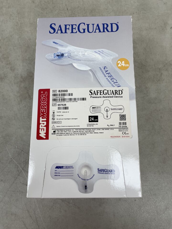82000 - MERIT MEDICAL - SafeGuard Pressure Assisted Device, 24cm, (BX/10) - ( Expiry Date: 2024-04-16 )