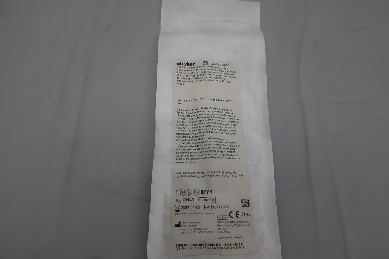 0306-530-000 - STRYKER - IVAS 10G Access Cannula, (EA) - ( Expiry Date: 2025-02-01 )