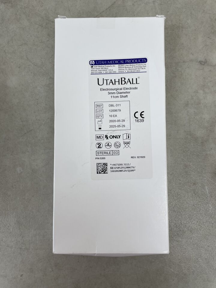 DBL-311 - UTAH MEDICAL - UtahBall Ball Electrosurgery Electrode 5mm x 11cm, Red, () - ( Expiry Date: 2025-05-29 )