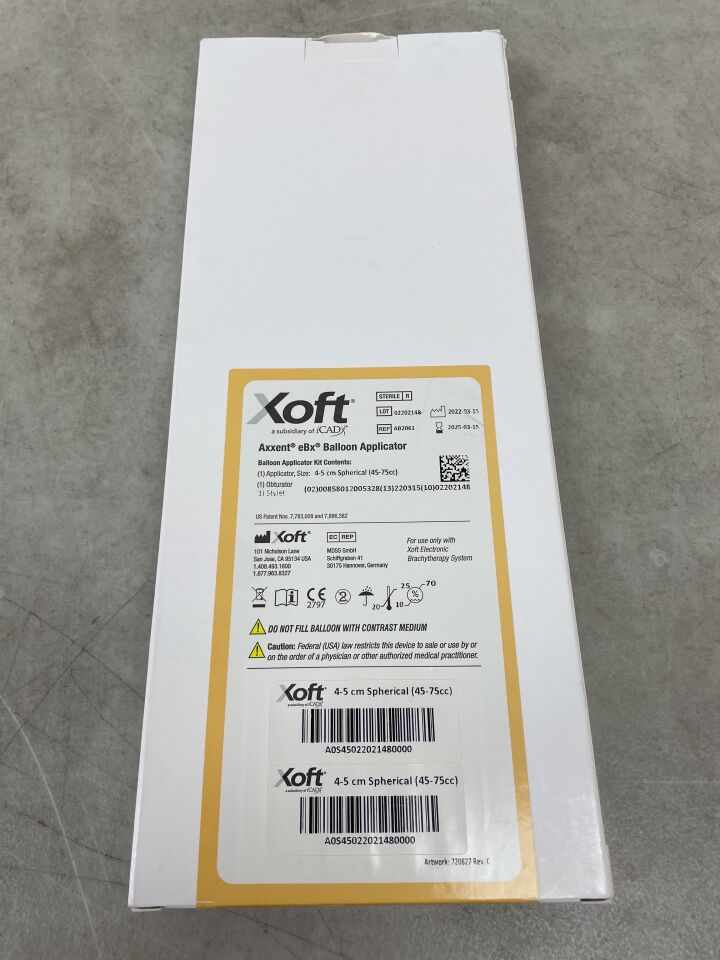AB2061 - XOFT - Xoft Axxent eBx Balloon Applicator 4-5cm Spherical, 45-75cc, (BX/1) - ( Expiry Date: 2025-03-15 )