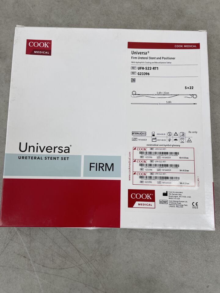 G23396 - COOK - Universa Firm Ureteral Stent & Positioner and Tether 5F x 22cm, (BX/1) - ( Expiry Date: 2024-08-20 )