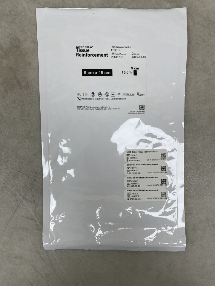 FS0915 - GORE - Bio-A Tissue Reinforcement, 9cm x 15cm, (EA) - ( Expiry Date: 2025-08-09 )