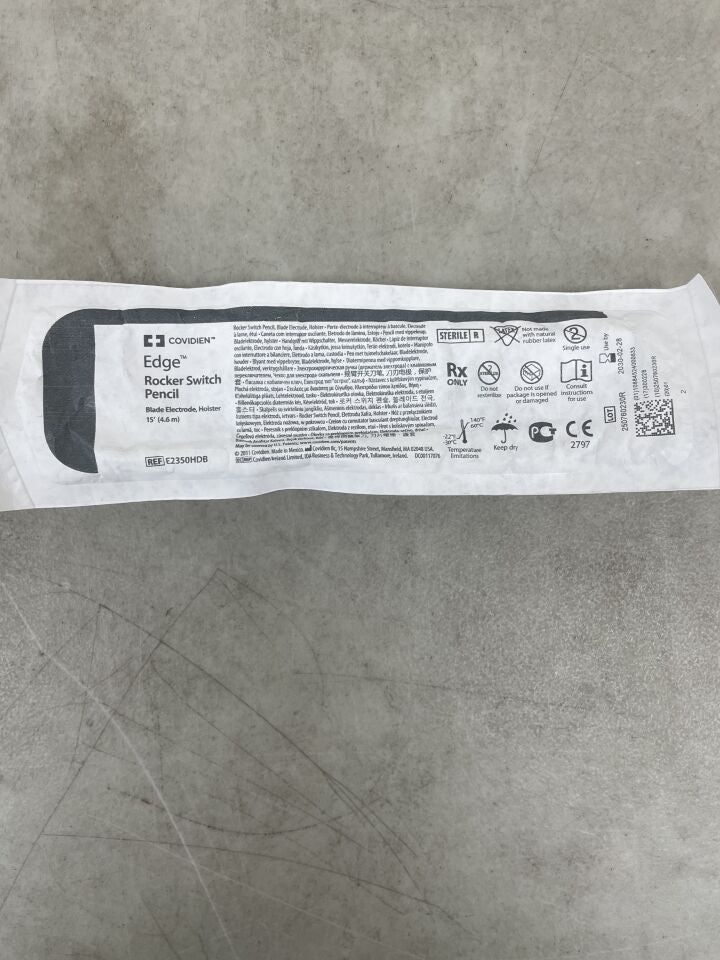 E2350HDB - COVIDIEN - Edge 翹板開關筆，刀片電極，帶皮套，15 英尺，（EA）-（有效期至：2030-02-28）