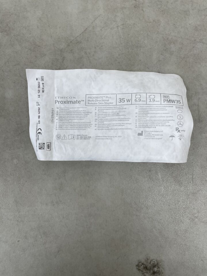 PMW35 - ETHICON - Proximate Wide Plus MD 多釋放皮膚縫合器，0.58 釘絲直徑，（EA）-（有效期至：2030-05-31）