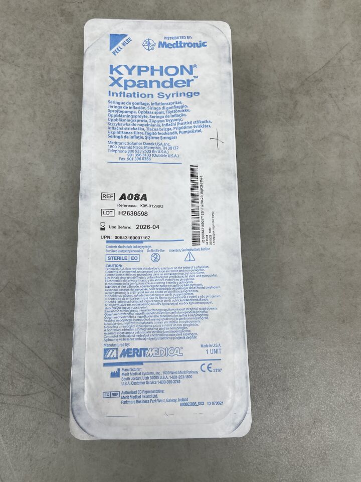 A08A  -  MEDTRONIC  -  Kyphon Xpander Inflation Syringe , ( EA )  -  ( Expiry Date : 2026-04-29 )
