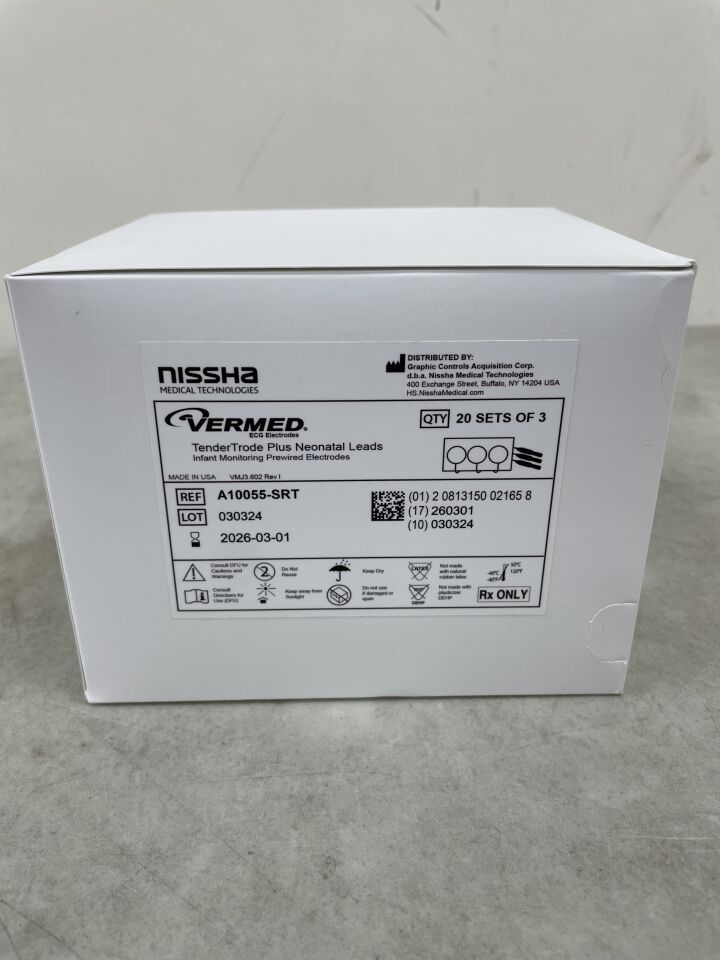 A10055-SRT - NISSHA - Electrodos precableados para monitorización infantil TenderTrode Plus (BX/20) - (Fecha de caducidad: 01/03/2026)