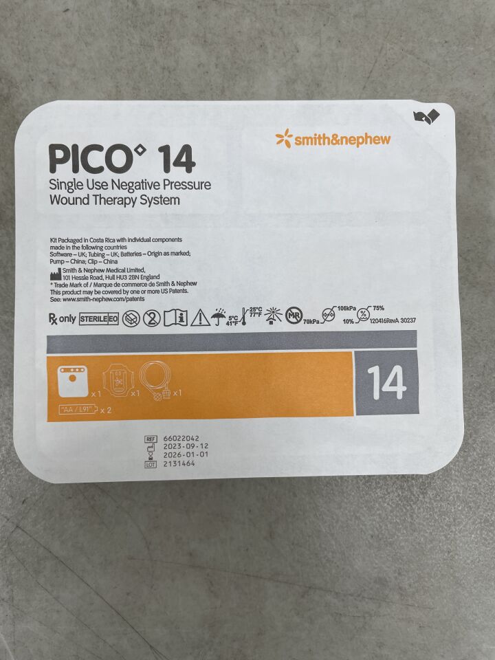 66022042-S - SMITH &amp; NEPHEW - Sistema PICO 14 NPWT (SOLO SISTEMA), ( EA ) - ( Fecha de vencimiento : 01/01/2026 )
