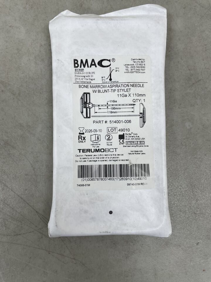 514001-006 - TERUMO - BMAC 骨髓穿刺針，（EA）-（有效期限至：2026-09-10）