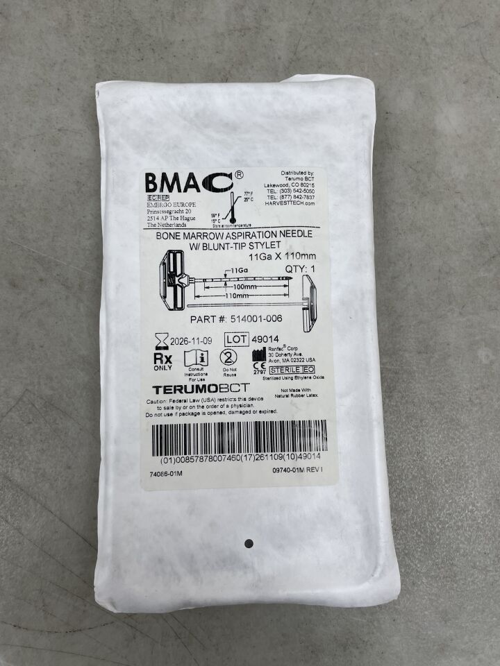 514001-006 - TERUMO - BMAC 骨髓穿刺針，（EA）-（有效期限至：2026-11-09）