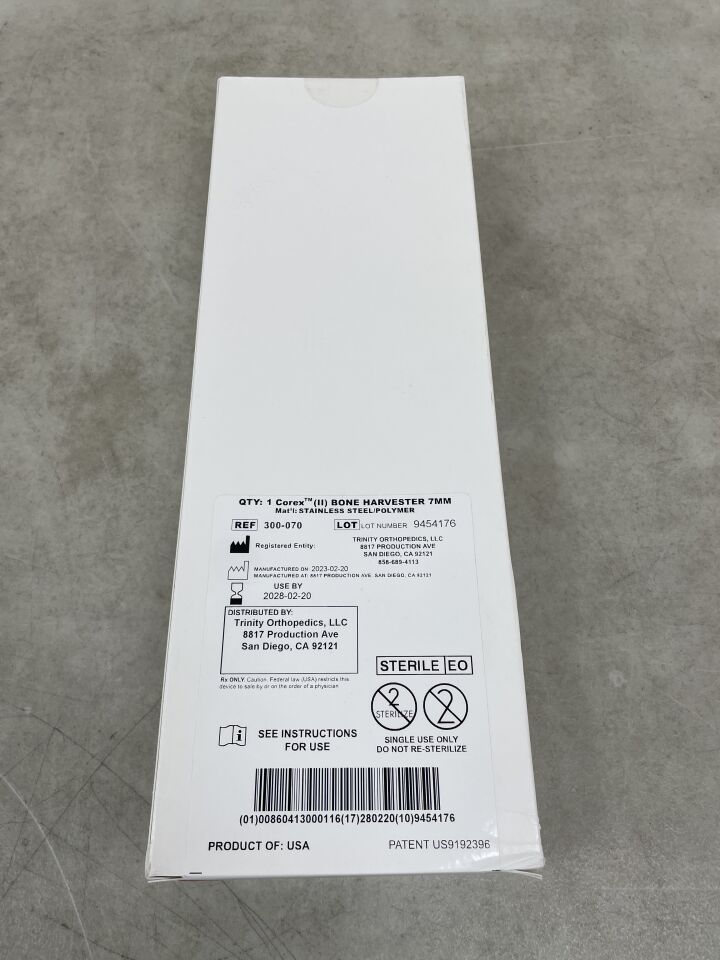 300-070 - TRINITY ORTHOPEDICS - Corex Bone Harvester, 7mm, (BX/1) - ( Expiry Date: 2028-02-20 )