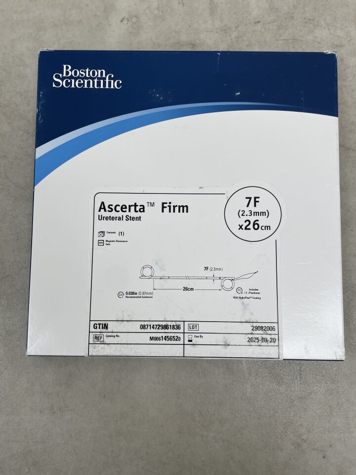 145652 - BOSTON SCIENTIFIC - Ascerta Firm Ureteral Stent, 7F x 26cm, (BX/1) - ( Expiry Date: 2025-03-20 )