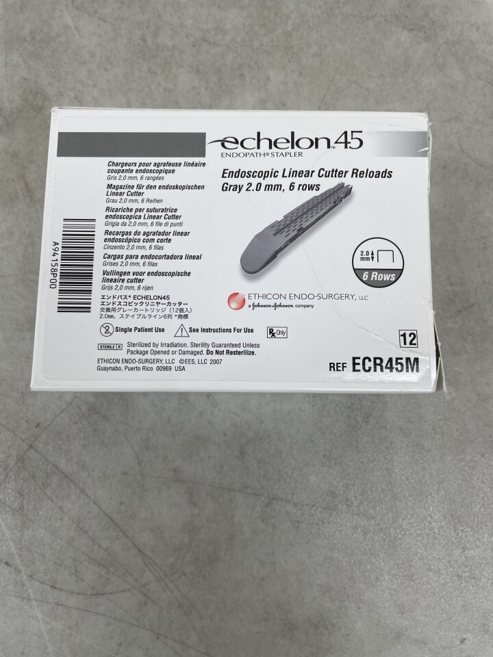 ECR45M - ETHICON - Echelon Endopath Stapler Reload, For 45 mm Endoscopic Staplers, Gray, (BX/12) - ( Expiry Date: 2025-07-31 )