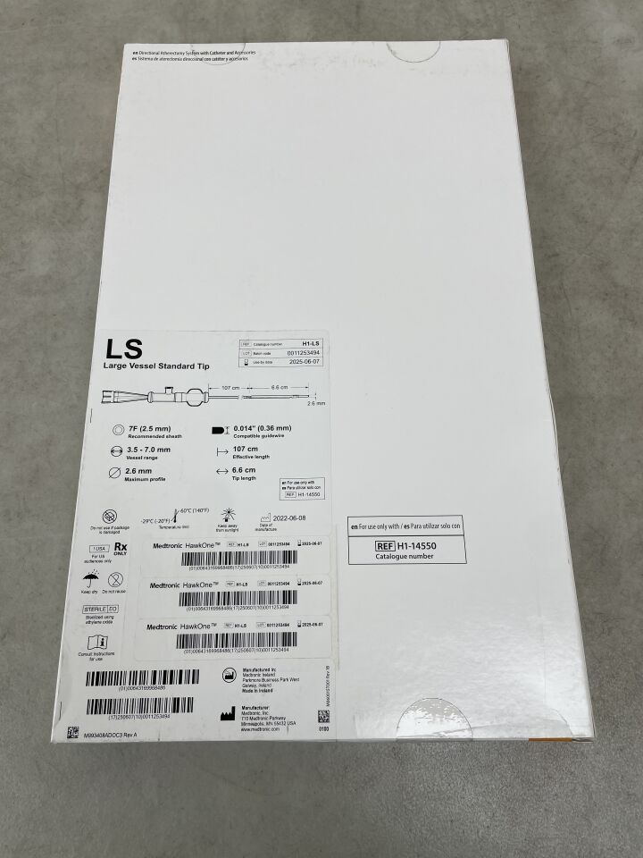 H1-LS - MEDTRONIC - ev3 HawkOne LS Standard Tip Directional Atherectomy System, (BX/1) - ( Expiry Date: 2025-06-07 )
