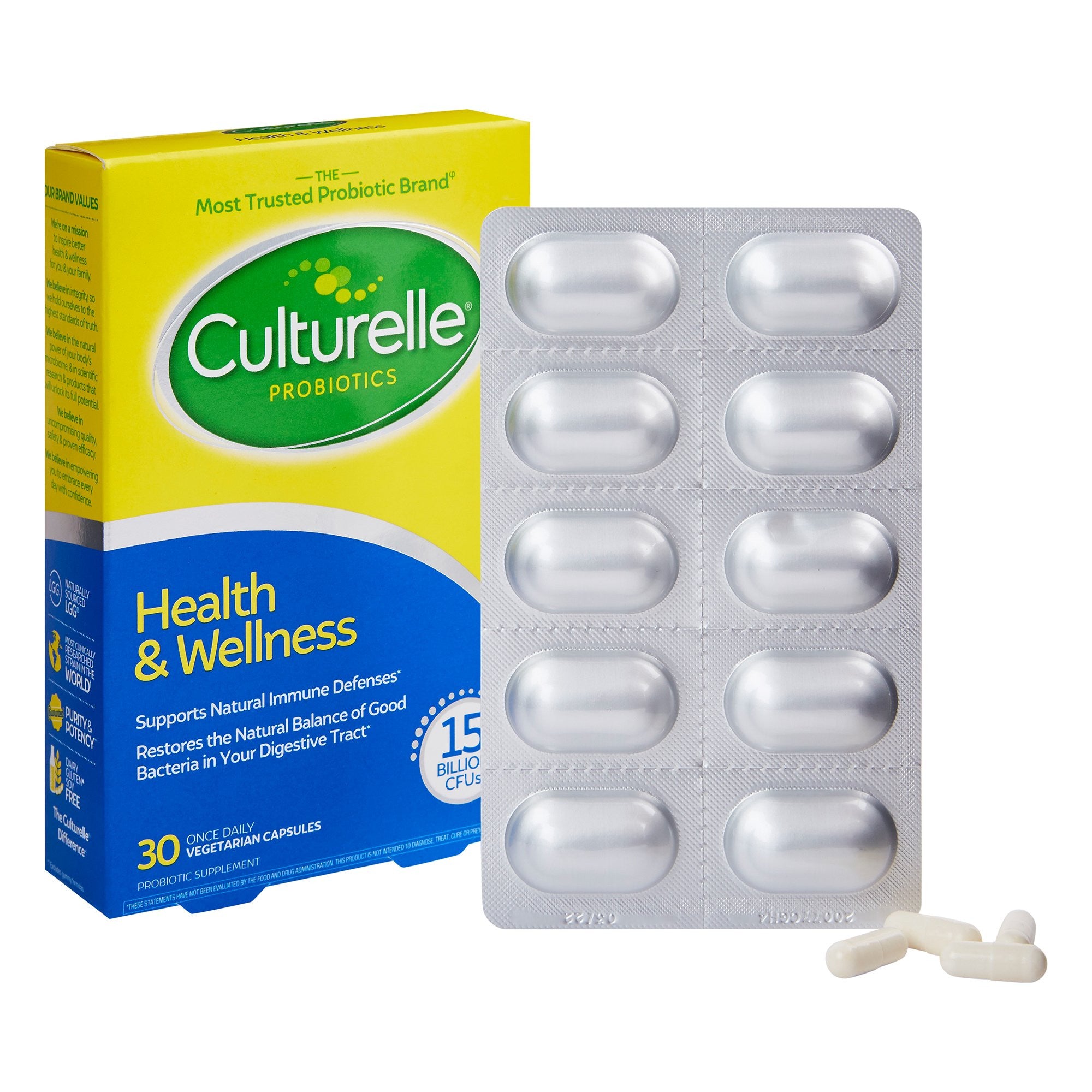 545516 - Culturelle - Probiotic Dietary Supplement Culturelle 30 Capsule Bottle of 1, (BT)