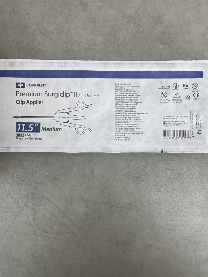 134053 - COVIDIEN - Aplicador de clips Premium Surgiclip II, mediano, 11,5 pulgadas de largo, (unidad) - (Fecha de caducidad: 31/05/2028)