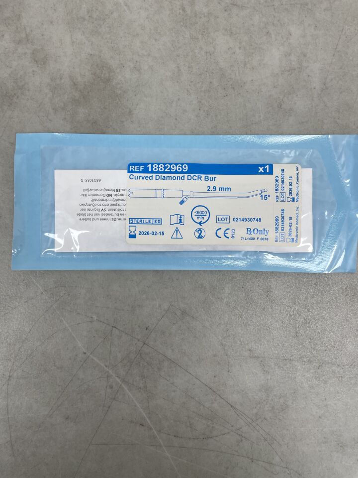 1882969  -  MEDTRONIC  -  Curved Diamond DCR Bur 2.9mm x 15Deg , ( EA )  -  ( Expiry Date : 2026-02-15 )