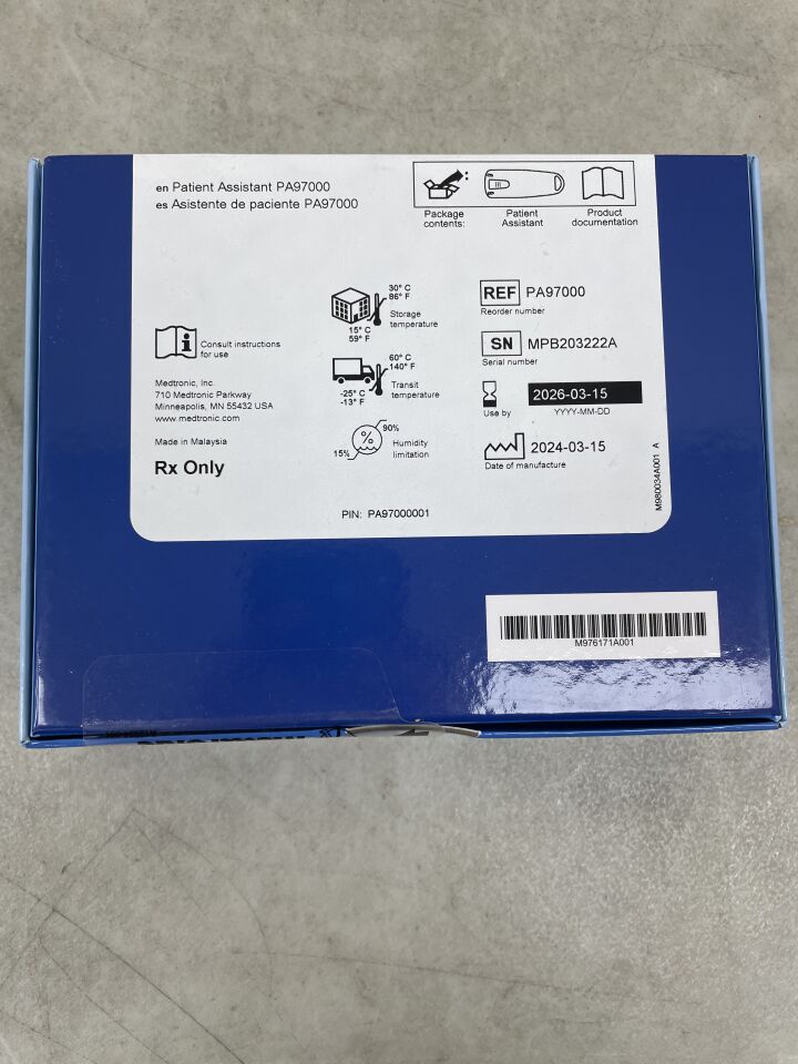 PA97000  -  MEDTRONIC  -  Patient Assistant Device for Cardiac Event Data , ( BX/1 )  -  ( Expiry Date : 2026-03-15 )