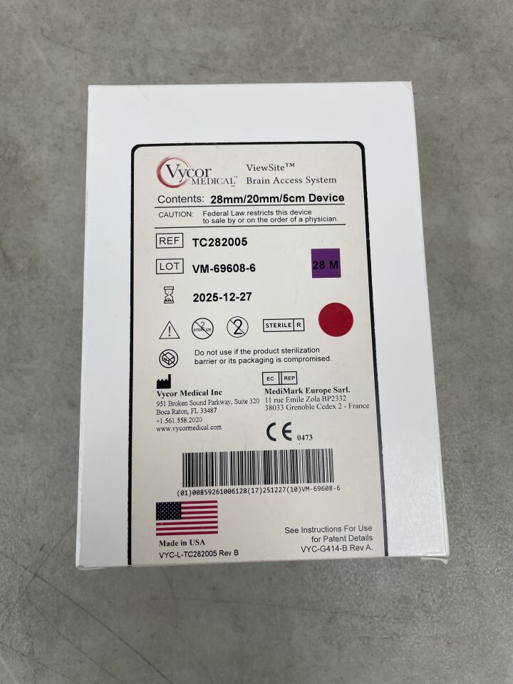 TC282005 - VYCOR MEDICAL - Sistema de acceso cerebral ViewSite de 28 mm/20 mm/5 cm (caja/1) - (Fecha de caducidad: 27/12/2025)
