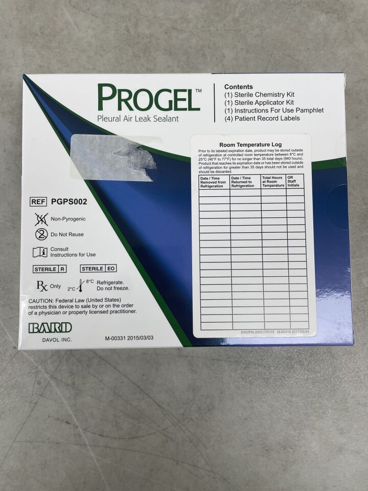 PGPS002 - BARD - progel pleural air leak sealant, 4ml, (BX/1) - ( Expiry Date: 2025-06-22 )