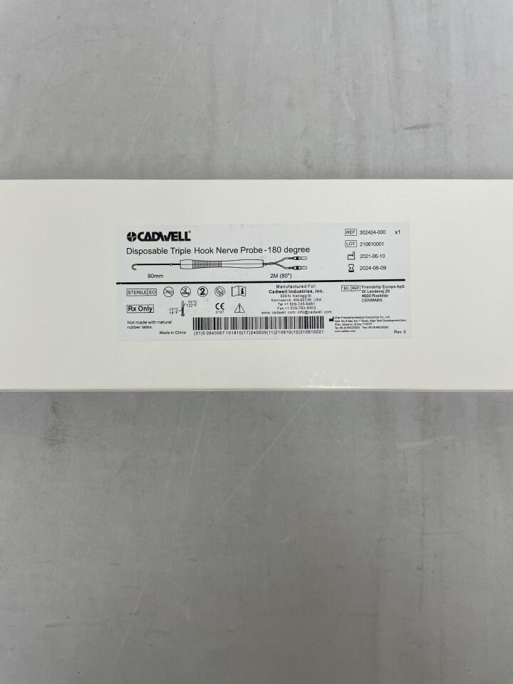 302424-000 - CADWELL - Disposable Triple Hook Nerve Probe-180 Degree, (BX/1) - ( Expiry Date: 2025-07-06 )