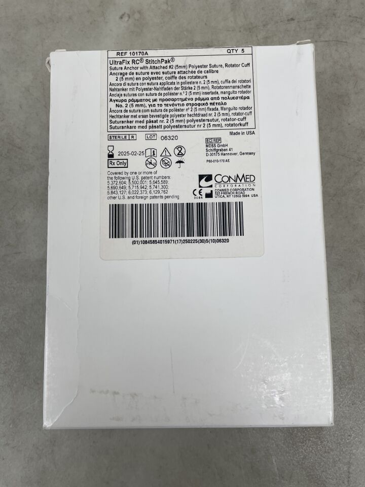 10170A - CONMED - Ultrafix Anchor Suture, 2.9mm, (BX/5) - ( Expiry Date: 2025-02-25 )