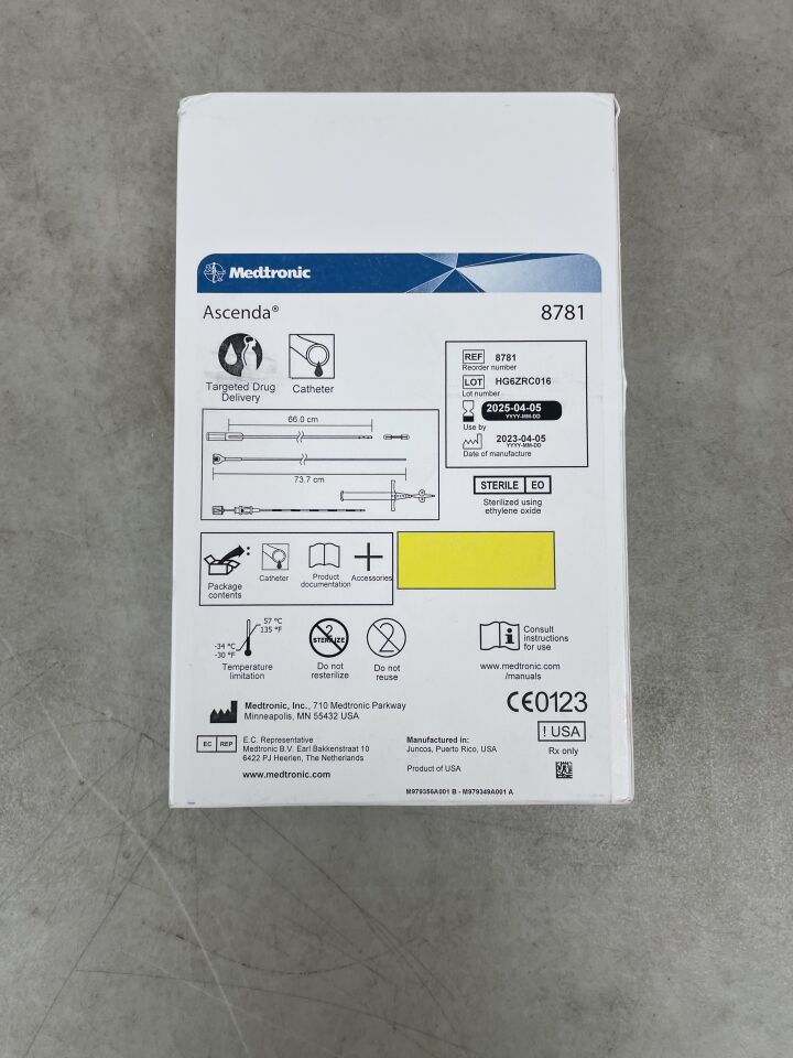 8781 - MEDTRONIC - Ascenda Intrathecal Catheter, 66cm length, Spinal Segment, (BX/1) - ( Expiry Date: 2025-04-05 )