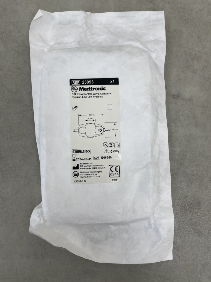 23093 - MEDTRONIC - CSF-Flow Control Valve Contoured Regular Low-Low Pressure 32mm, (EA) - ( Expiry Date: 2024-03-31 )