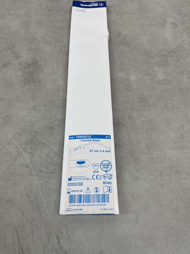1884032 - MEDTRONIC - 4mm Tracheal Blade w/Tubing, 37cm, (BX/1) - ( Expiry Date: 2025-07-05 )