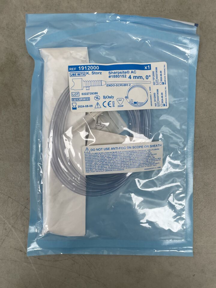 1912000 - MEDTRONIC - Endo-Scrub 2 Lens Cleaning Sheath w/Tubing for Karl Storz Scope 7230AA, 1880152, 4mm, 0°, () - ( Expiry Date: 2024-08-09 )