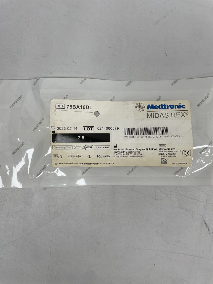 75BA10DL - MEDTRONIC - Midas Rex Legend, Ball Diamond Long 7.5cm, 1mm, (EA) - ( Expiry Date: 2022-03-02 )