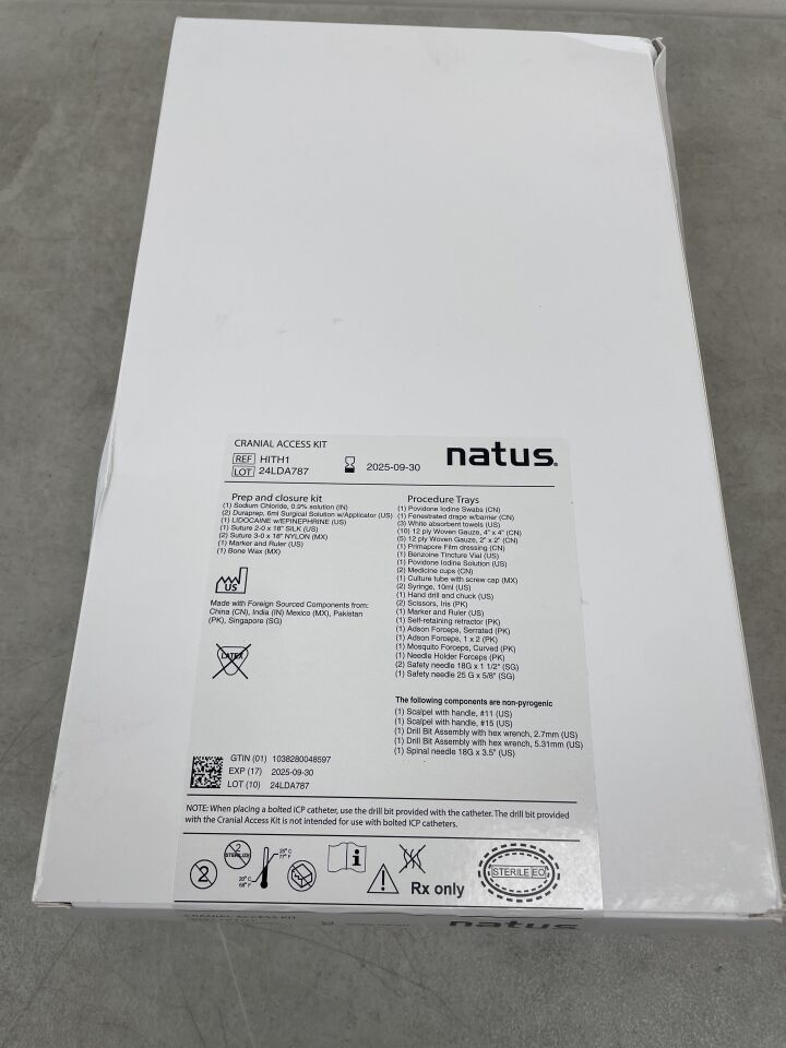 HITH1 - NATUS - Cranial Access Kit, (BX/1) - ( Expiry Date: 2025-09-30 )