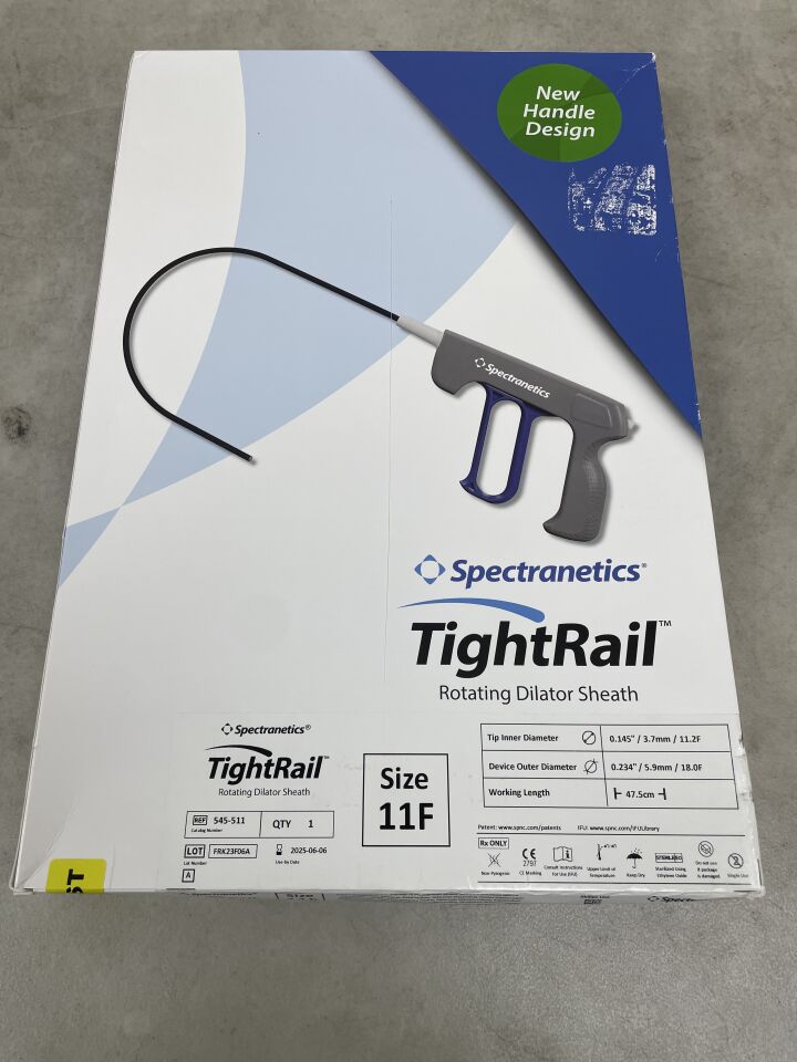 545-511 - SPECTRANETICS - TightRail Rotating Dilator Sheath, 11.2 ID x 18 Fr OD, (BX/1) - ( Expiry Date: 2025-06-06 )