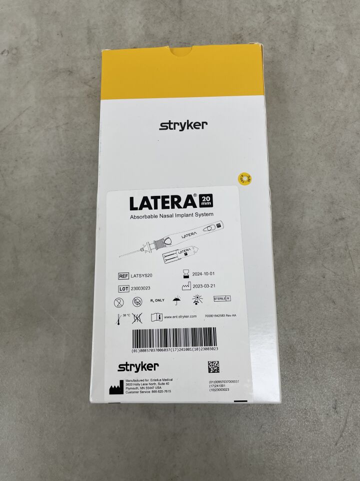 LATSYS20 - STRYKER - Latera Absorbable Nasal Implant System, 20mm, (BX/1) - ( Expiry Date: 2024-10-01 )