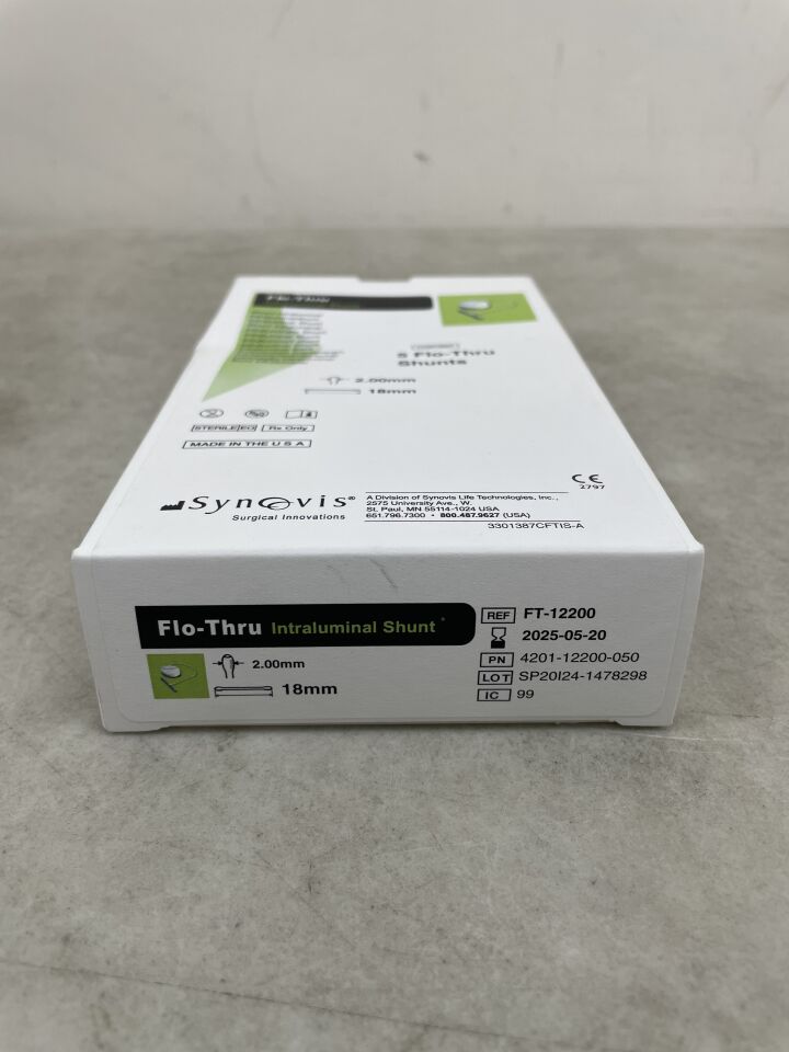FT-12200 - SYNOVIS - Flo-Thru Intraluminal Shunt 2mm x 18mm, (BX/5) - ( Expiry Date: 2025-05-20 )