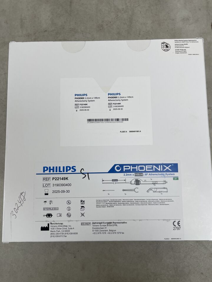 P22149K - VOLCANO - Phoenix  Atherectomy System, 2.2mm X 149cm Kit, (BX/1) - ( Expiry Date: 2025-09-30 )