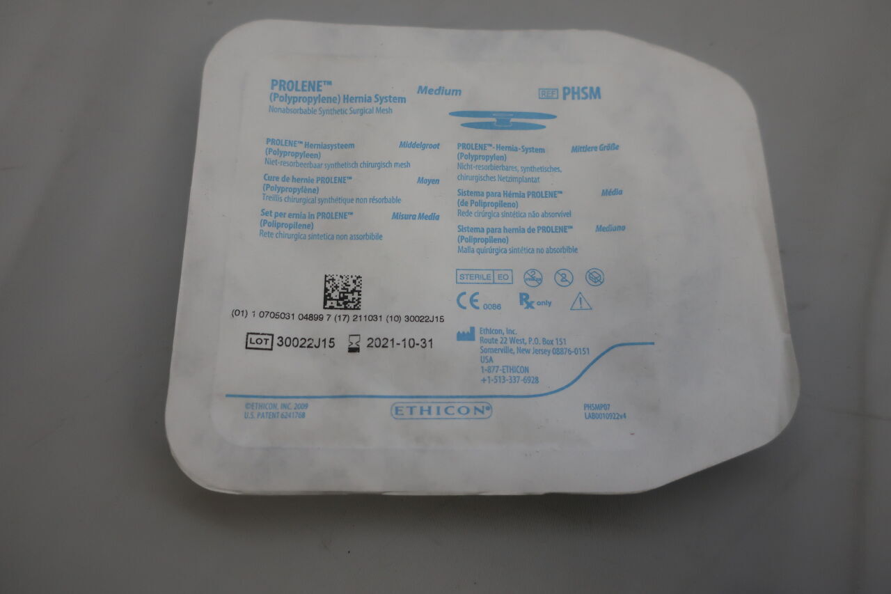 PHSM - ETHICON - Prolene Polypropylene Hernia System, Medium, 4.5 x 10 cm, (EA) - ( Expiry Date: 2025-11-30 )