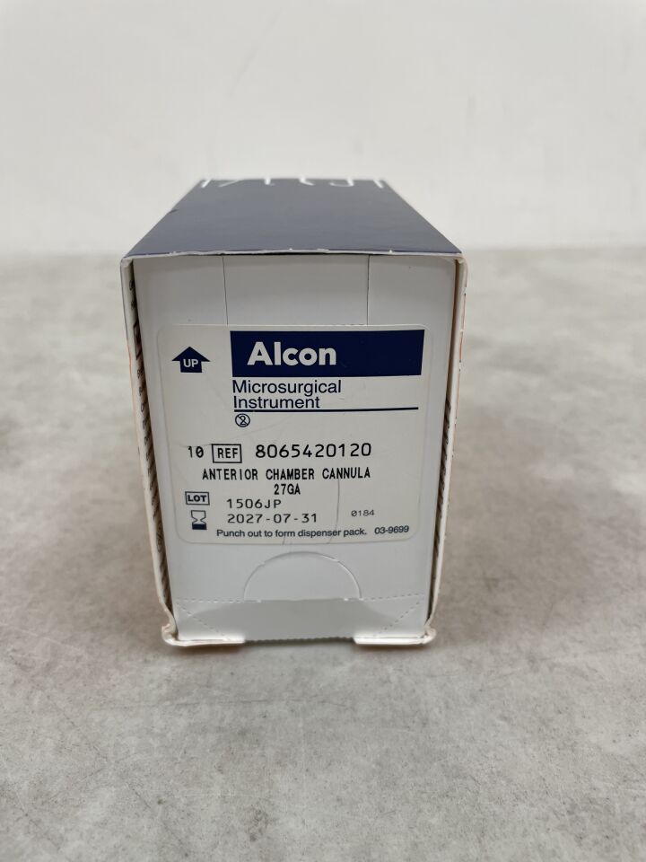8065420120  -  ALCON  -  Microsurgical Instrument, Anterior Chamber Cannula, 27G , ( BX/10 )  -  ( Expiry Date : 2027-07-31 )