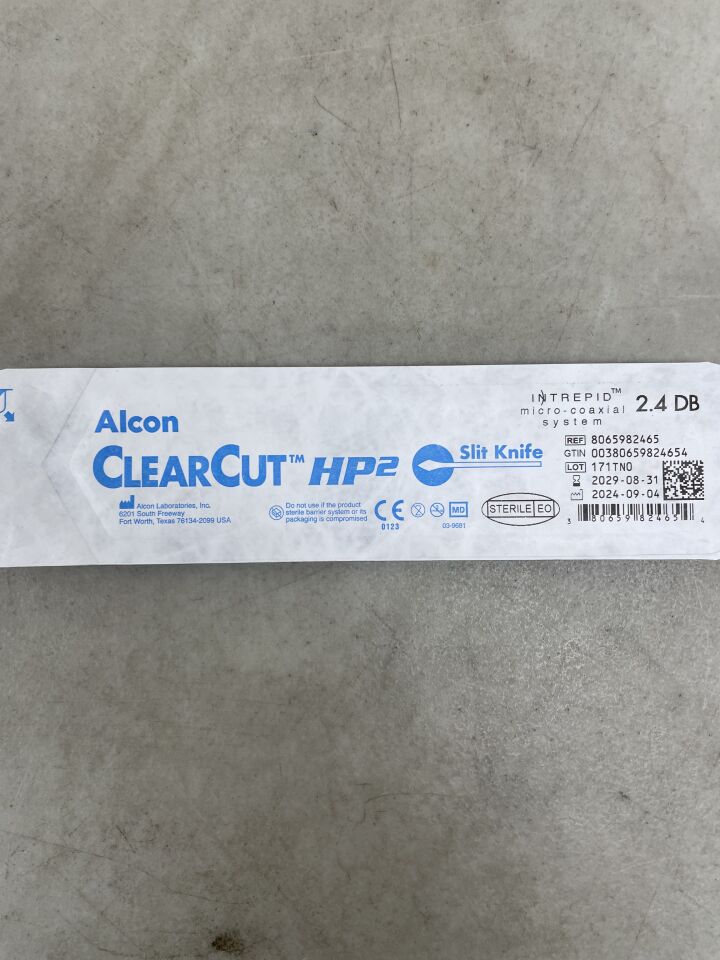 8065982465  -  ALCON  -  ClearCut Intrepid Micro-Coaxial Slit Knife, Dual Bevel Angled 2.4mm , ( EA )  -  ( Expiry Date : 2029-08-31 )