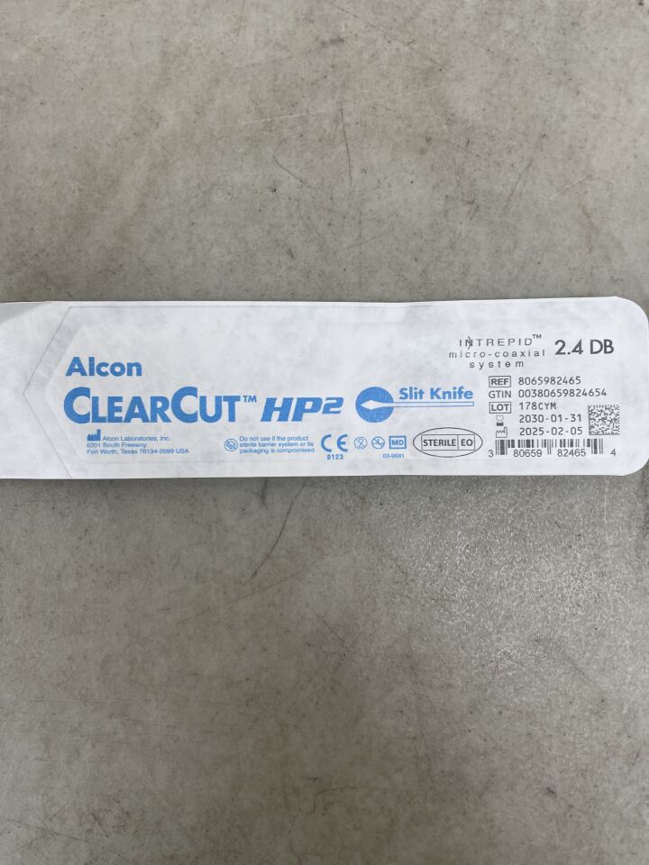 8065982465  -  ALCON  -  ClearCut Intrepid Micro-Coaxial Slit Knife, Dual Bevel Angled 2.4mm , ( EA )  -  ( Expiry Date : 2030-01-31 )