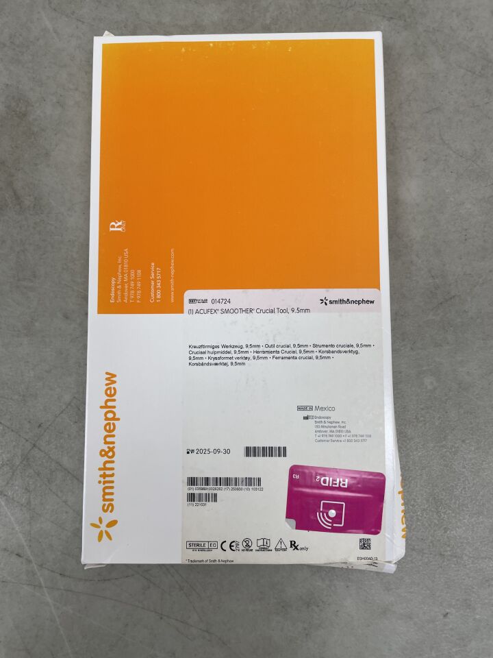 14724 - SMITH & NEPHEW - Acufex Smoother Crucial Tool, 9.5mm, (BX/1) - ( Expiry Date: 2025-09-30 )