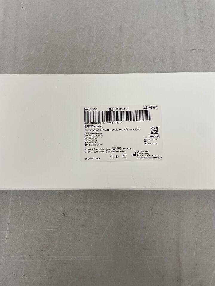 3100-D - STRYKER - Instratek Endoscopic Plantar Fasciotomy Kit, (BX/1) - ( Expiry Date: 2024-12-09 )