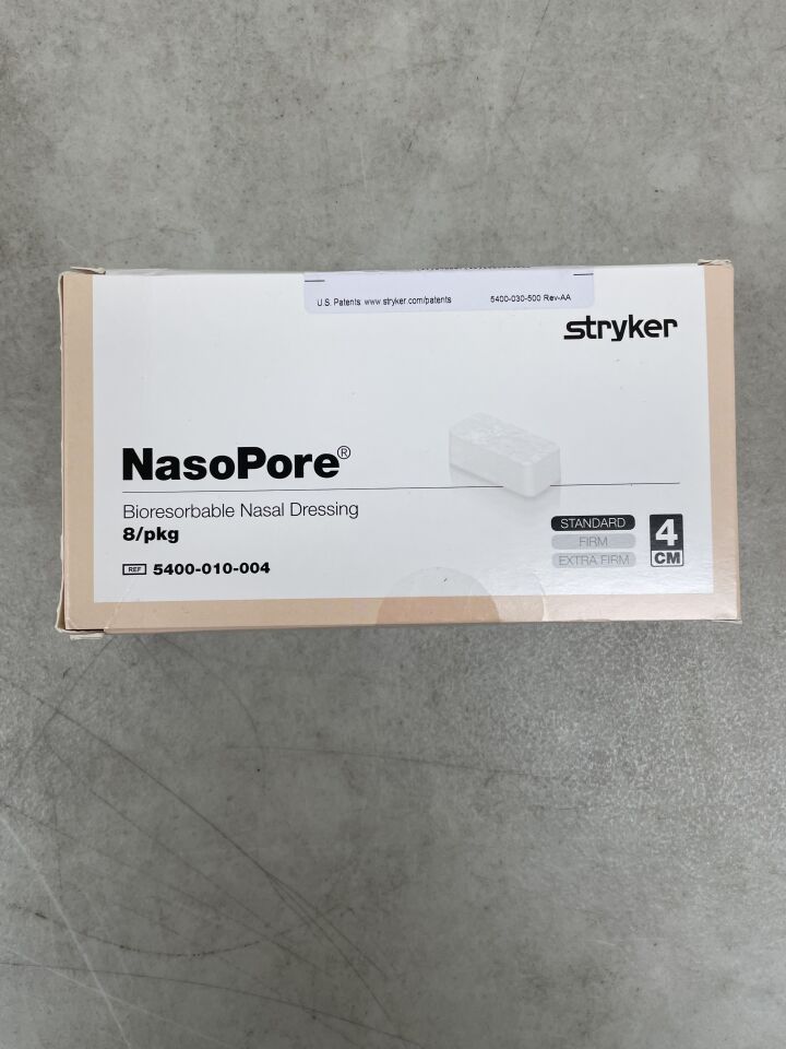5400-010-004 - STRYKER - NasoPore Sinus, Standard 4cm, (BX/8) - ( Expiry Date: 2024-08-07 )