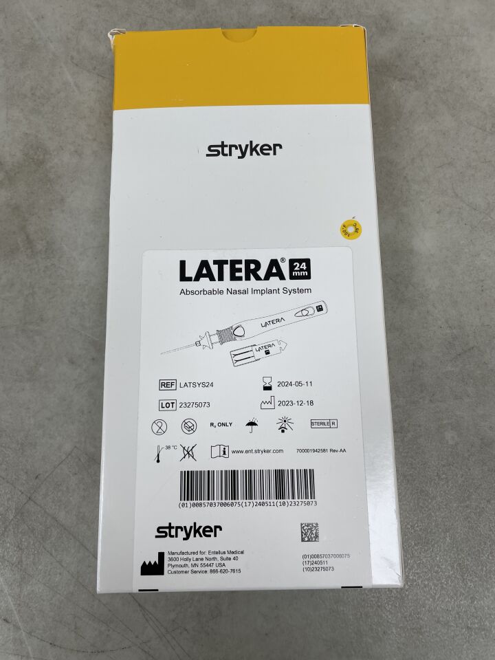 LATSYS24 - STRYKER - Latera Absorbable Nasal Implant System, 24mm, (BX/1) - ( Expiry Date: 2024-05-11 )