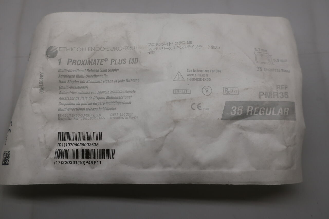 PMR35 - ETHICON - Proximate Plus MD Multi-Directional Release Skin Stapler, 0.53 Staple Wire Diameter, 3.9 mm Open Height, 35 staples, (EA) - ( Expiry Date: 2024-10-31 )